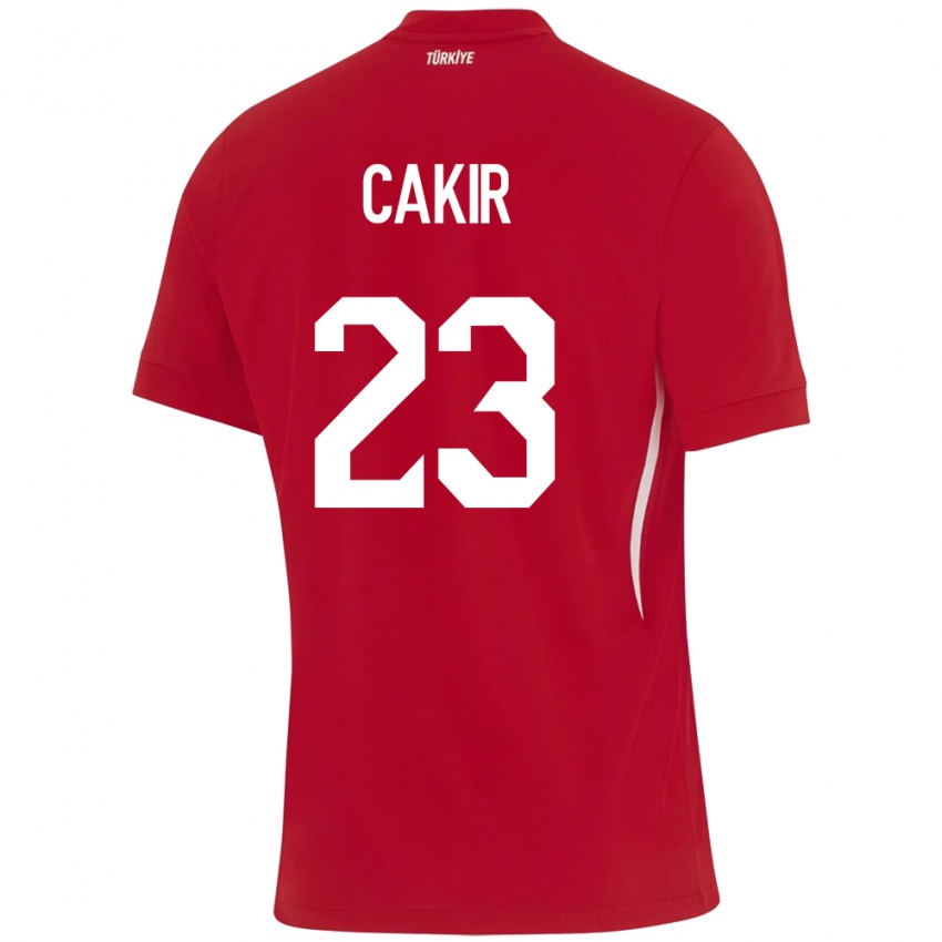 Bambino Maglia Turchia Uğurcan Çakır #23 Rosso Kit Gara Away 24-26 Maglietta