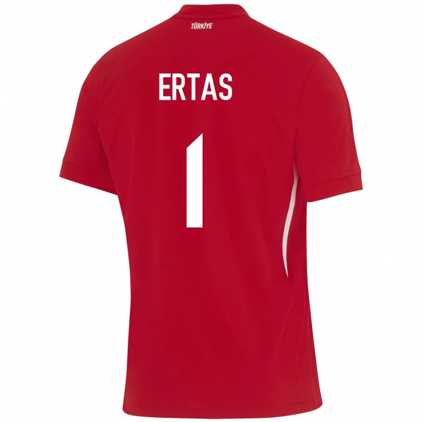 Bambino Maglia Turchia Deniz Ertaş #1 Rosso Kit Gara Away 24-26 Maglietta