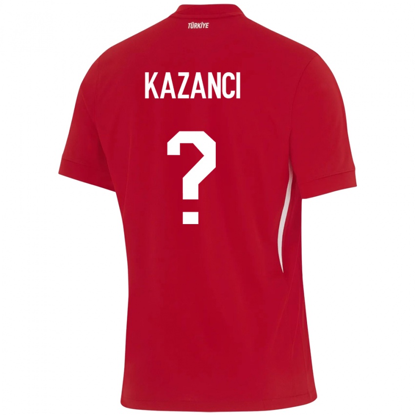 Bambino Maglia Turchia Şant Kazancı #0 Rosso Kit Gara Away 24-26 Maglietta