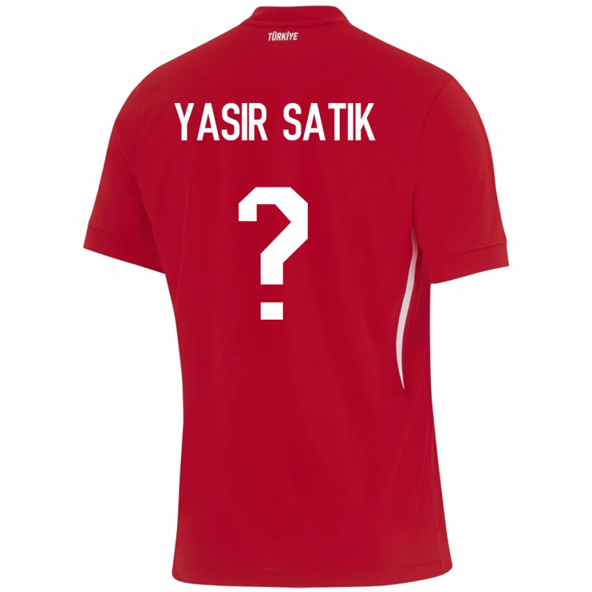 Bambino Maglia Turchia Üveys Yasir Satık #0 Rosso Kit Gara Away 24-26 Maglietta