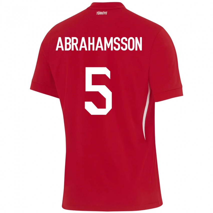 Bambino Maglia Turchia Sejde Aylin Abrahamsson #5 Rosso Kit Gara Away 24-26 Maglietta