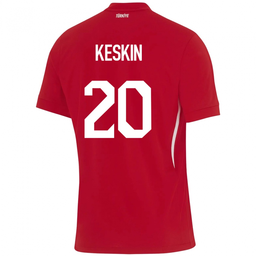 Bambino Maglia Turchia Elif Keskin #20 Rosso Kit Gara Away 24-26 Maglietta