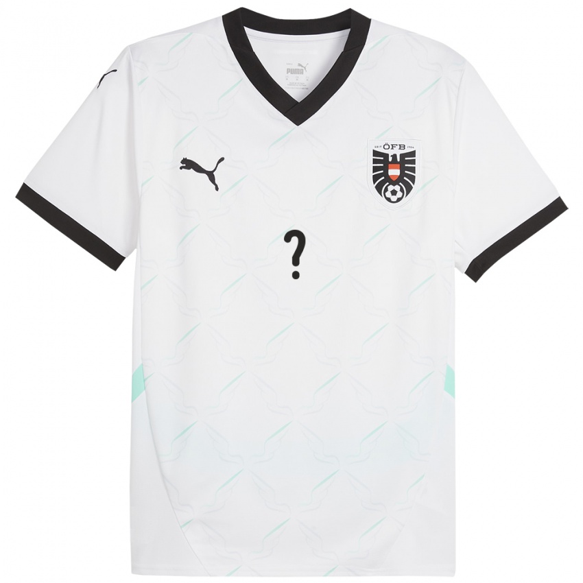 Bambino Maglia Austria Philipp Maybach #0 Bianco Kit Gara Away 24-26 Maglietta