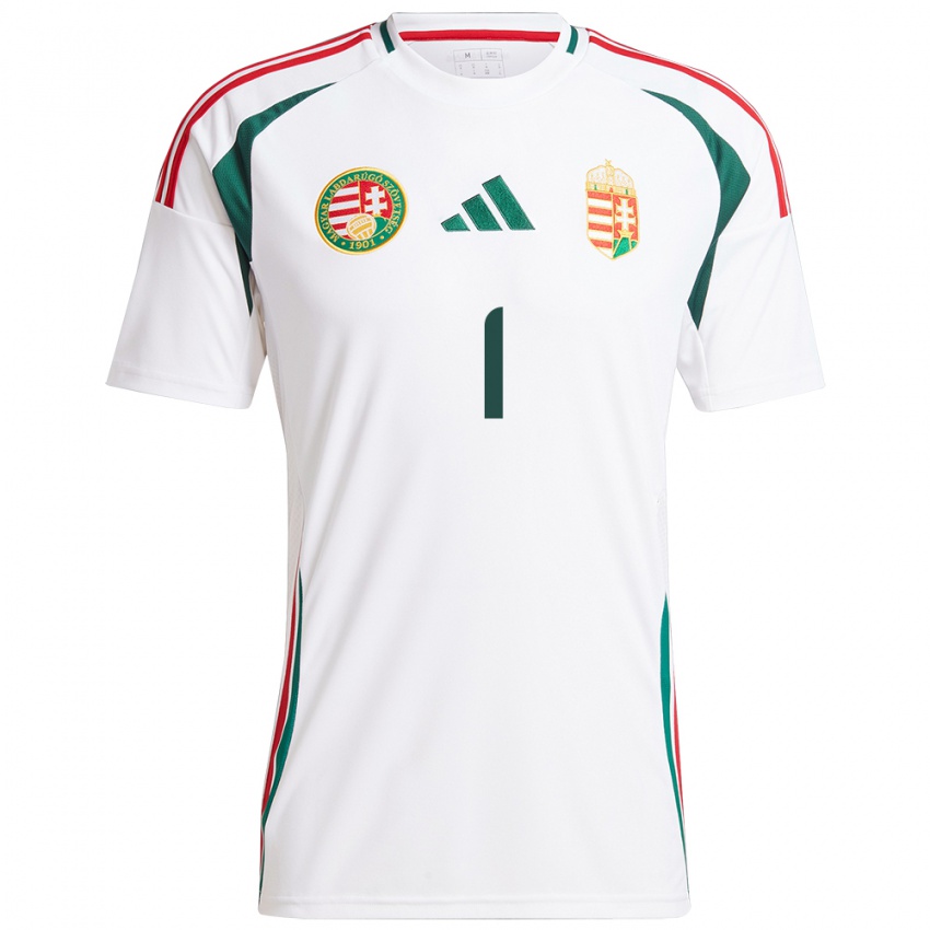 Bambino Maglia Ungheria Ármin Pécsi #1 Bianco Kit Gara Away 24-26 Maglietta