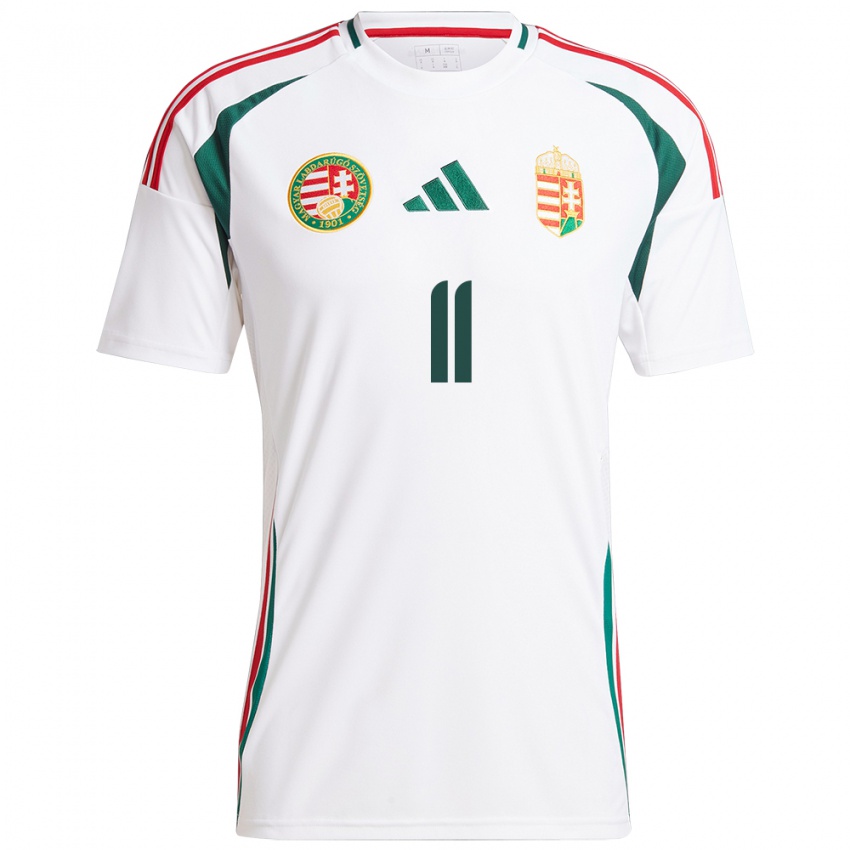 Bambino Maglia Ungheria Imre Egri #11 Bianco Kit Gara Away 24-26 Maglietta