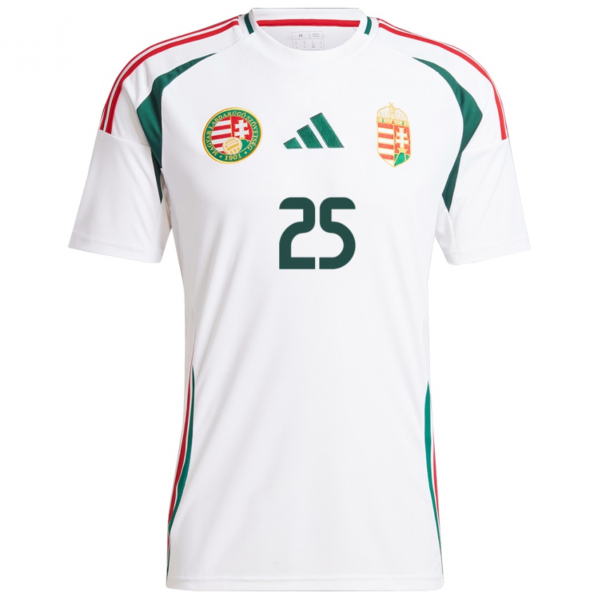 Bambino Maglia Ungheria Krisztofer Horváth #25 Bianco Kit Gara Away 24-26 Maglietta