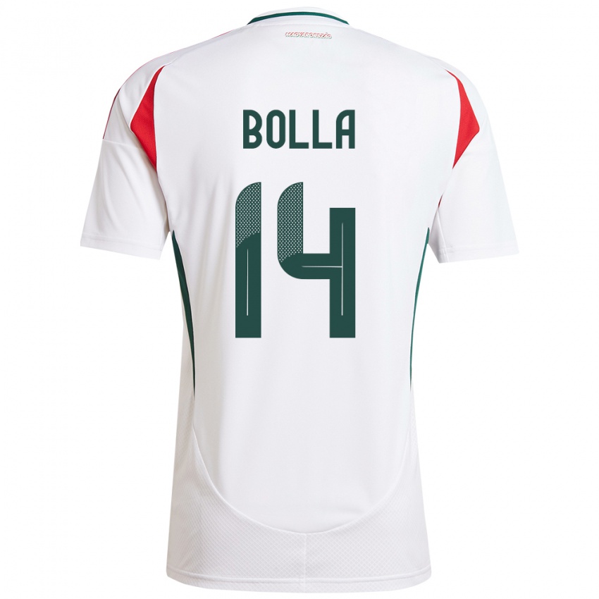 Bambino Maglia Ungheria Bendegúz Bolla #14 Bianco Kit Gara Away 24-26 Maglietta