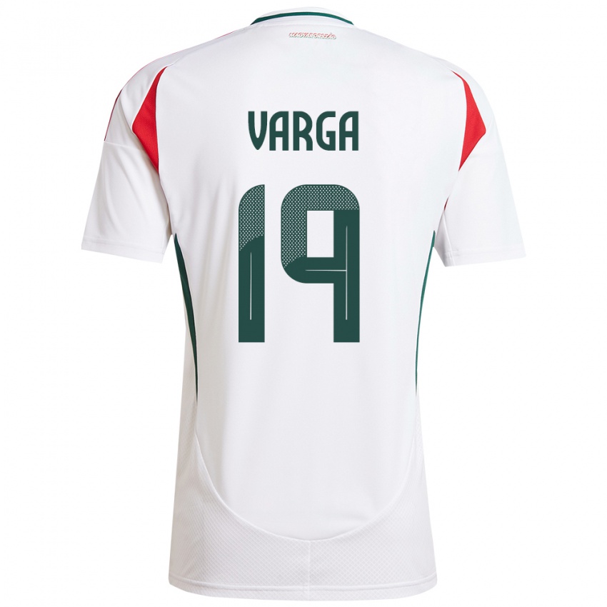 Bambino Maglia Ungheria Barnabás Varga #19 Bianco Kit Gara Away 24-26 Maglietta