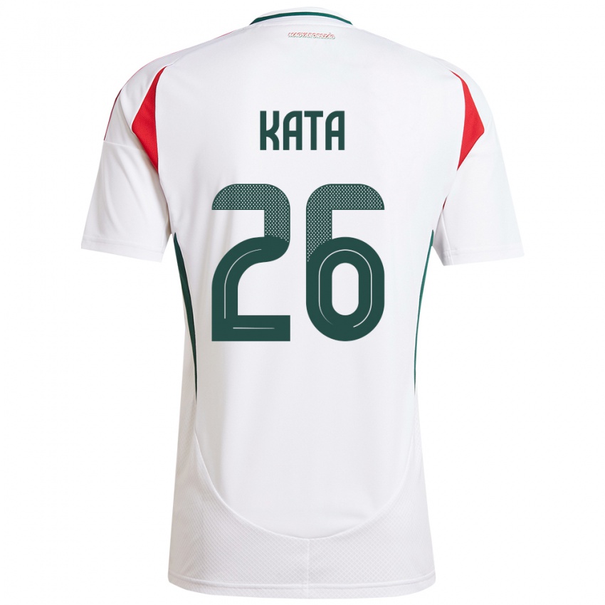 Bambino Maglia Ungheria Mihály Kata #26 Bianco Kit Gara Away 24-26 Maglietta