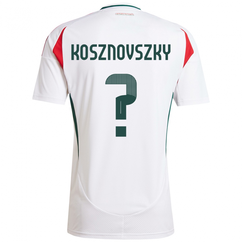 Bambino Maglia Ungheria Márk Kosznovszky #0 Bianco Kit Gara Away 24-26 Maglietta