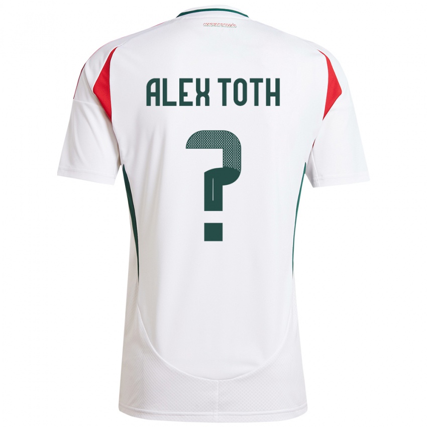 Bambino Maglia Ungheria Alex Tóth #0 Bianco Kit Gara Away 24-26 Maglietta