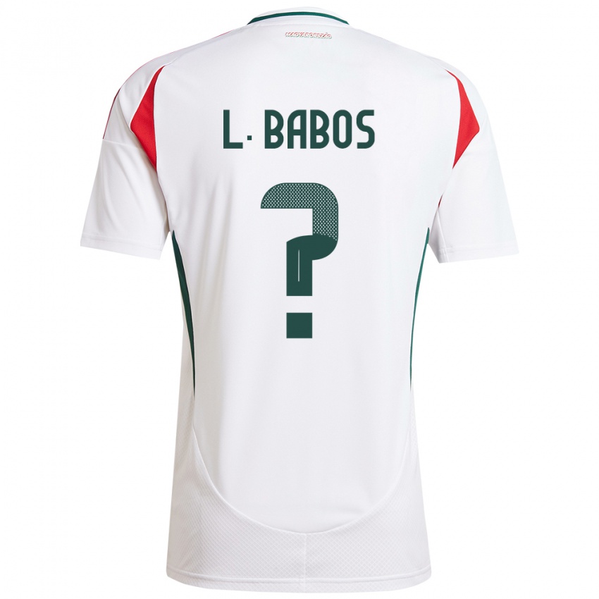 Bambino Maglia Ungheria Levente Babós #0 Bianco Kit Gara Away 24-26 Maglietta