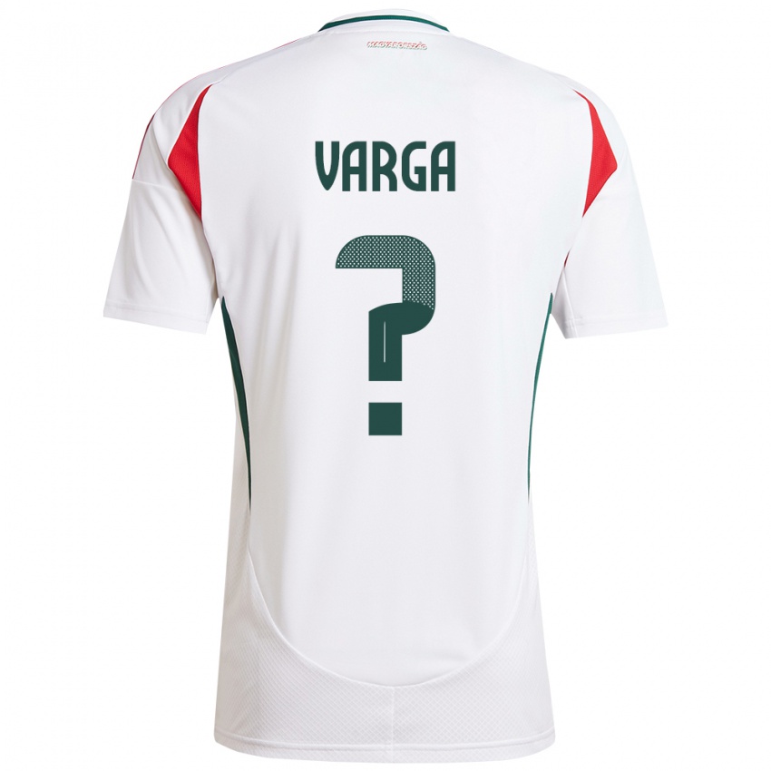 Bambino Maglia Ungheria Zétény Varga #0 Bianco Kit Gara Away 24-26 Maglietta