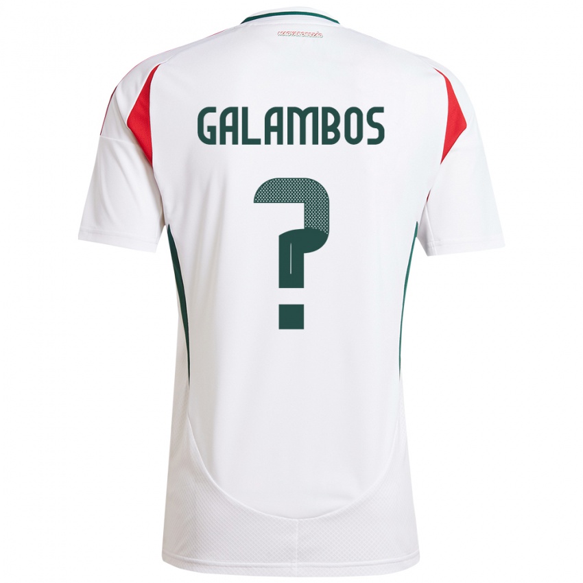 Bambino Maglia Ungheria János Galambos #0 Bianco Kit Gara Away 24-26 Maglietta