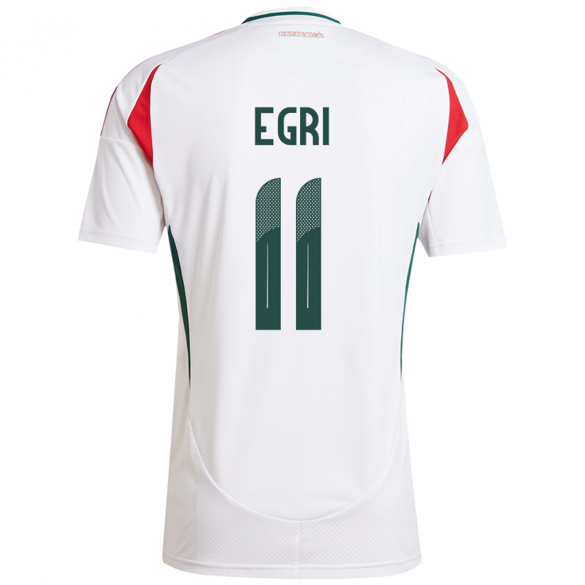 Bambino Maglia Ungheria Imre Egri #11 Bianco Kit Gara Away 24-26 Maglietta