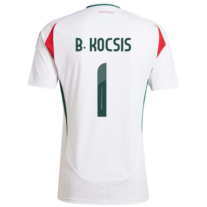 Bambino Maglia Ungheria Botond Kocsis #1 Bianco Kit Gara Away 24-26 Maglietta