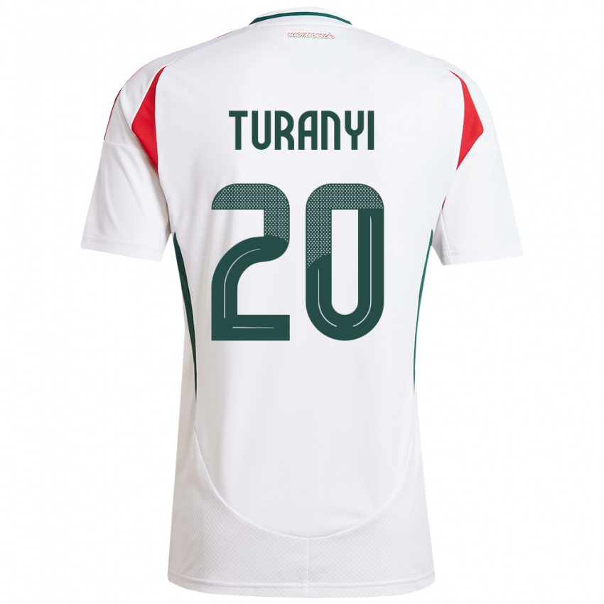 Bambino Maglia Ungheria Lilla Turányi #20 Bianco Kit Gara Away 24-26 Maglietta