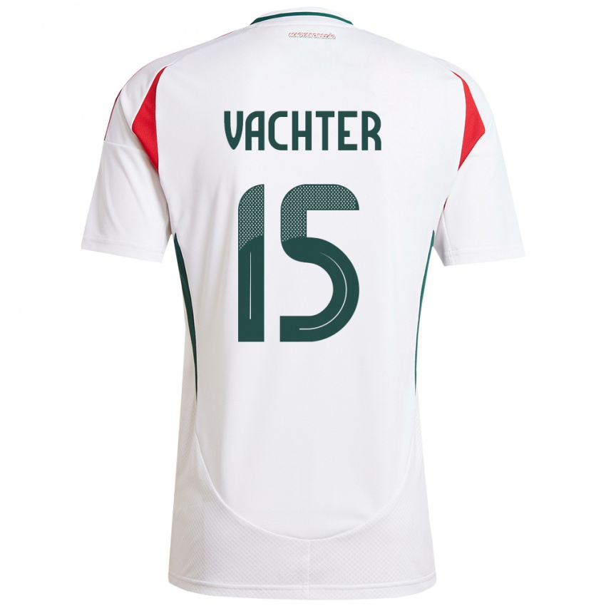 Bambino Maglia Ungheria Fanni Vachter #15 Bianco Kit Gara Away 24-26 Maglietta