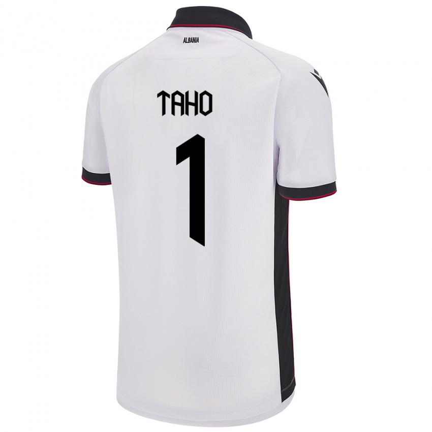 Bambino Maglia Albania Alain Taho #1 Bianco Kit Gara Away 24-26 Maglietta