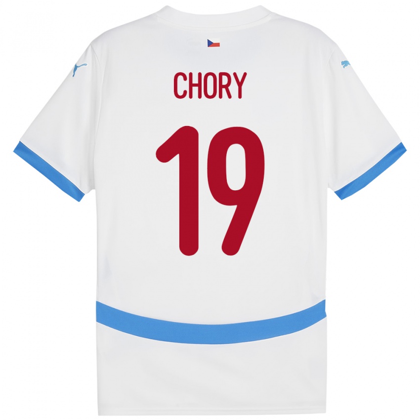 Bambino Maglia Cechia Tomas Chory #19 Bianco Kit Gara Away 24-26 Maglietta