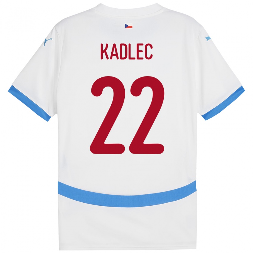 Bambino Maglia Cechia Adam Kadlec #22 Bianco Kit Gara Away 24-26 Maglietta