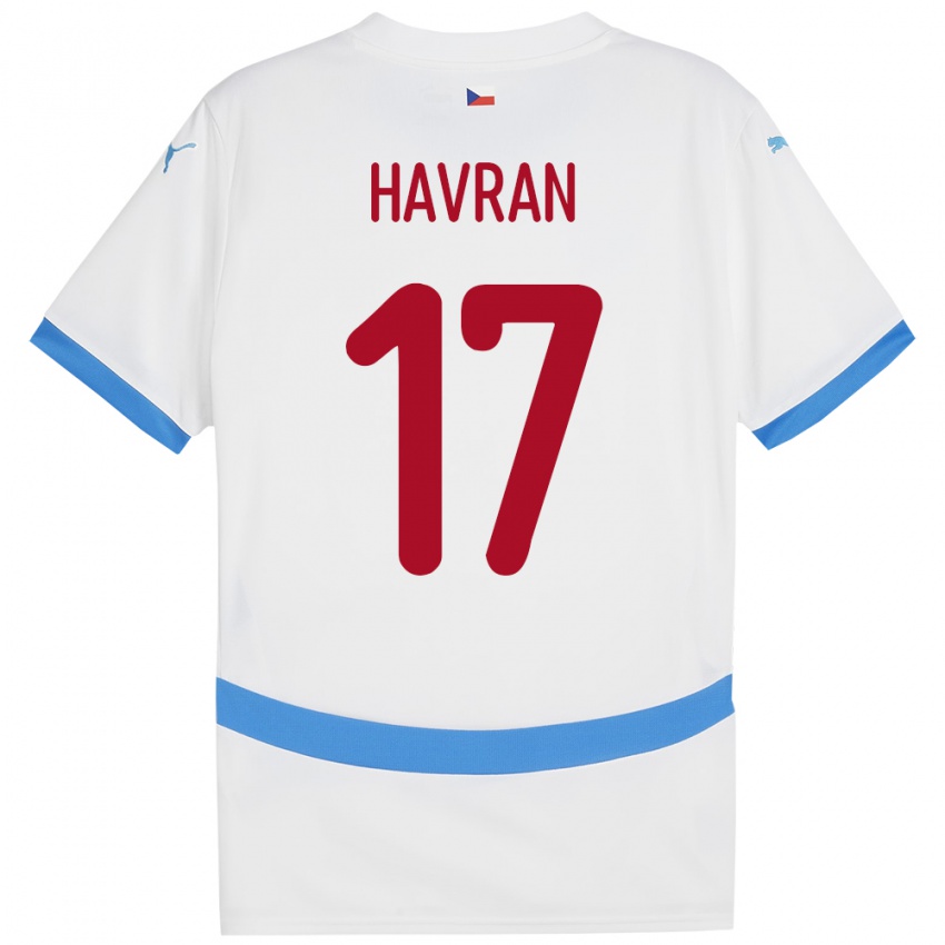 Bambino Maglia Cechia Marek Havran #17 Bianco Kit Gara Away 24-26 Maglietta