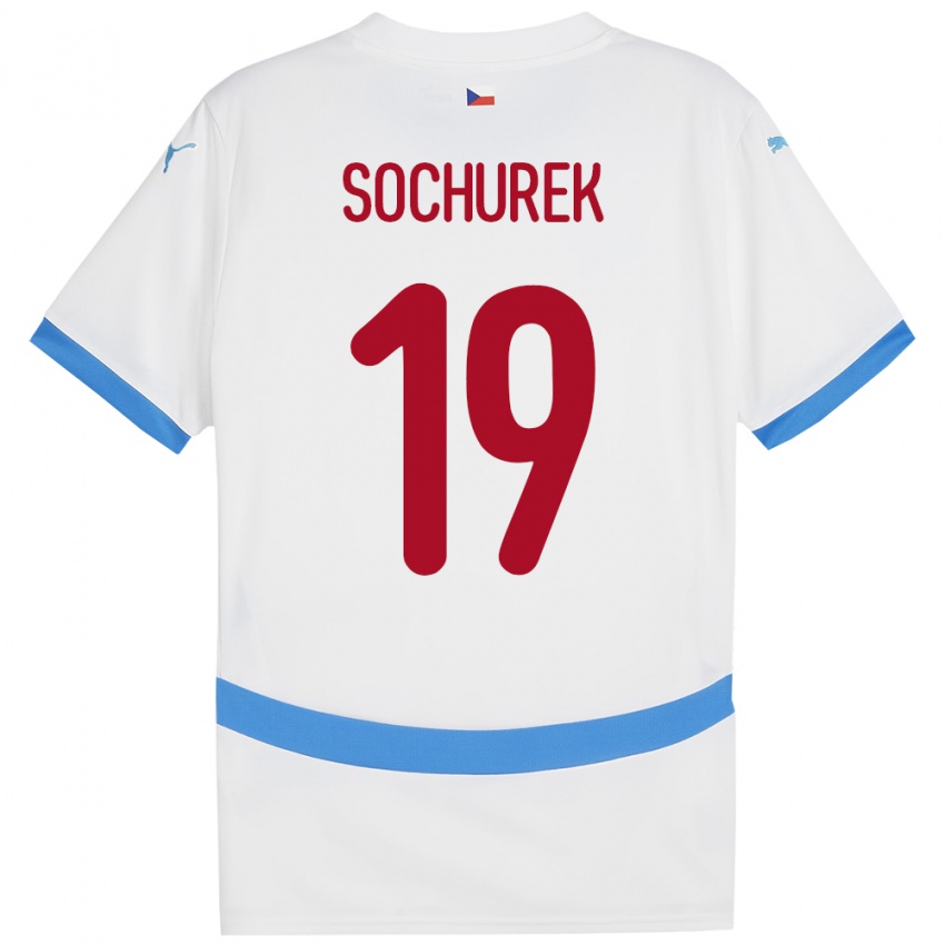 Bambino Maglia Cechia Hugo Sochurek #19 Bianco Kit Gara Away 24-26 Maglietta