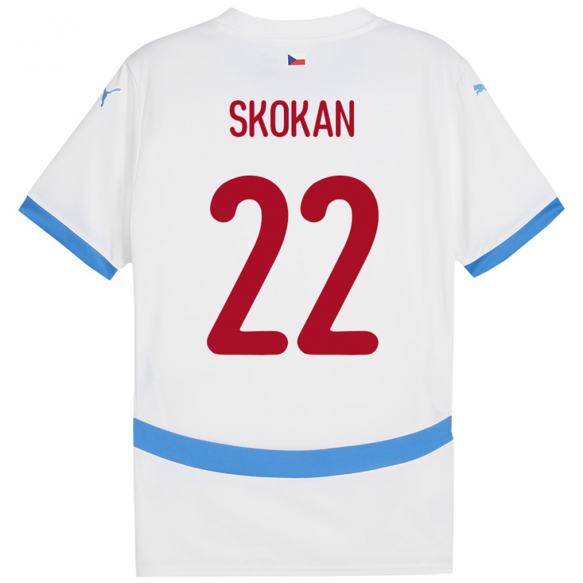 Bambino Maglia Cechia Vitek Skokan #22 Bianco Kit Gara Away 24-26 Maglietta