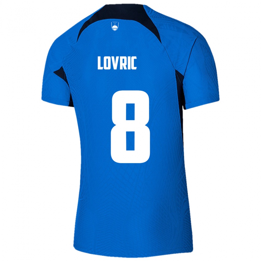 Bambino Maglia Slovenia Sandi Lovric #8 Blu Kit Gara Away 24-26 Maglietta