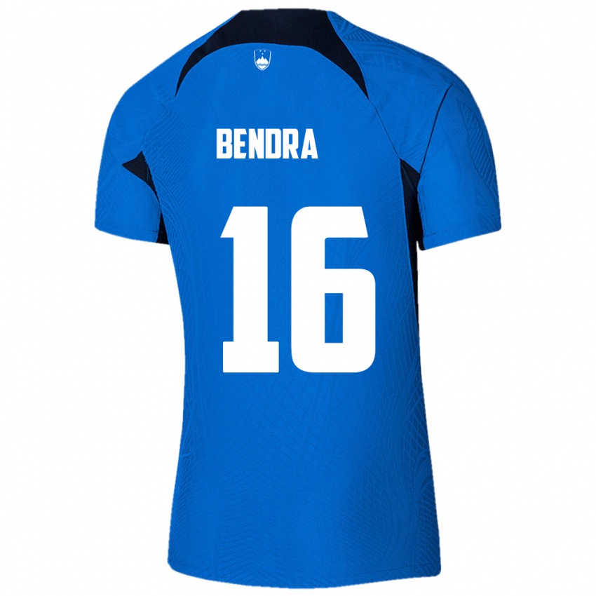 Bambino Maglia Slovenia Kristjan Bendra #16 Blu Kit Gara Away 24-26 Maglietta