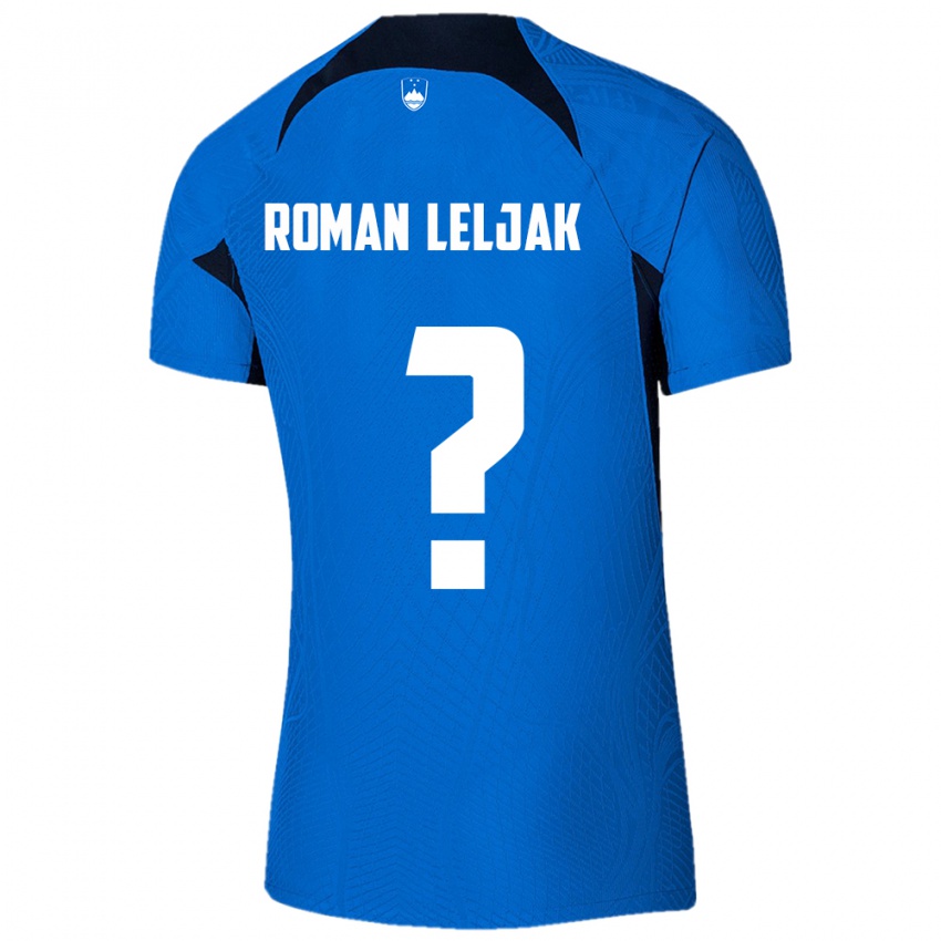 Bambino Maglia Slovenia Nejc Roman Leljak #0 Blu Kit Gara Away 24-26 Maglietta