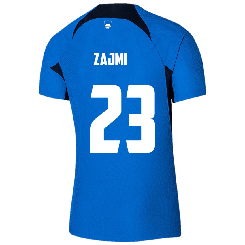 Bambino Maglia Slovenia Luana Zajmi #23 Blu Kit Gara Away 24-26 Maglietta