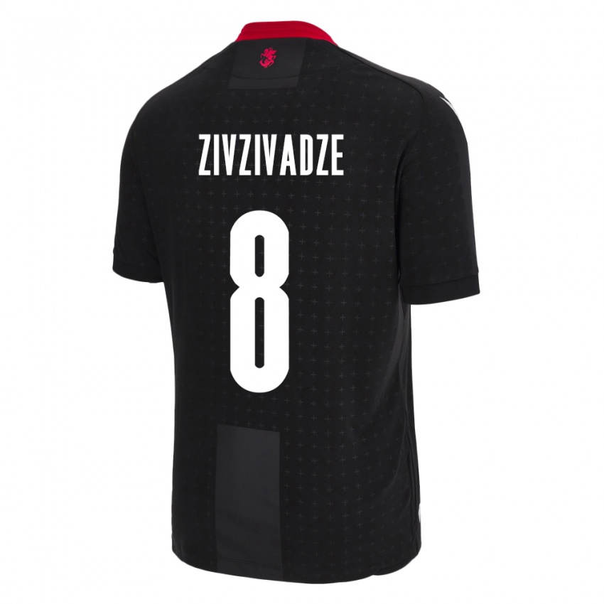 Bambino Maglia Georgia Budu Zivzivadze #8 Nero Kit Gara Away 24-26 Maglietta