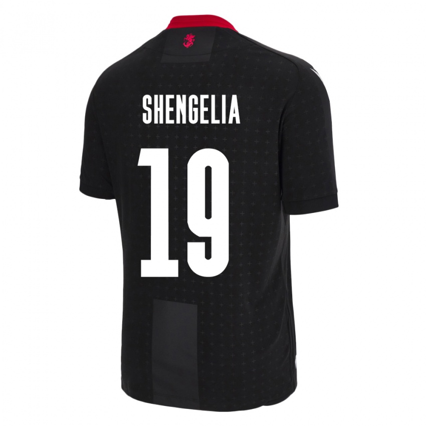 Bambino Maglia Georgia Levan Shengelia #19 Nero Kit Gara Away 24-26 Maglietta