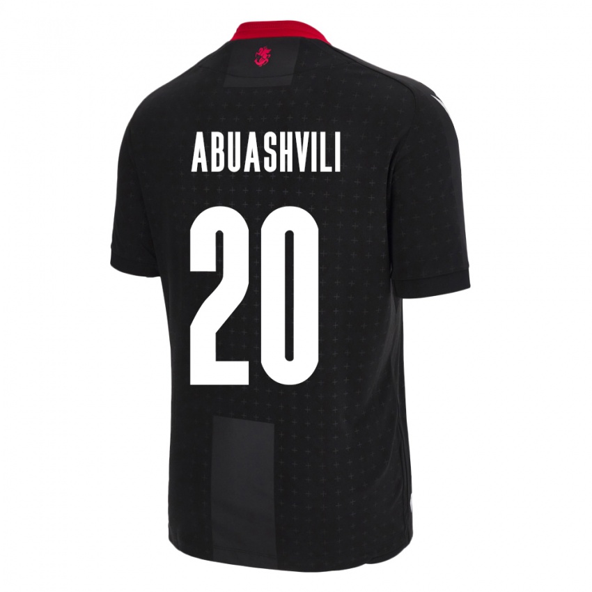 Bambino Maglia Georgia Giorgi Abuashvili #20 Nero Kit Gara Away 24-26 Maglietta