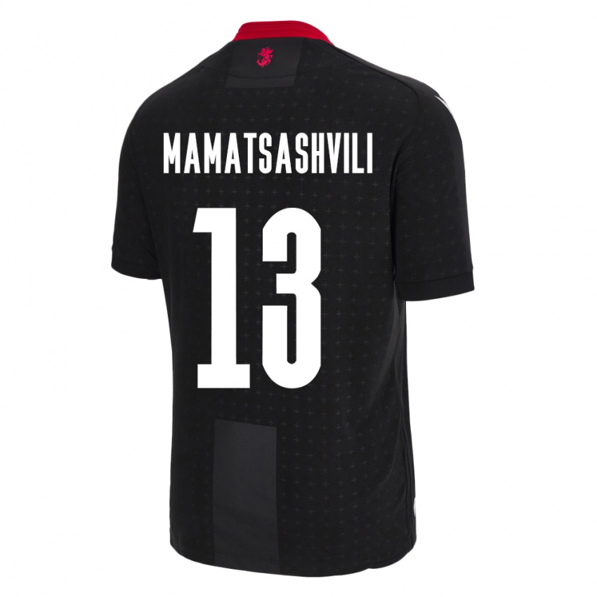 Bambino Maglia Georgia Saba Mamatsashvili #13 Nero Kit Gara Away 24-26 Maglietta