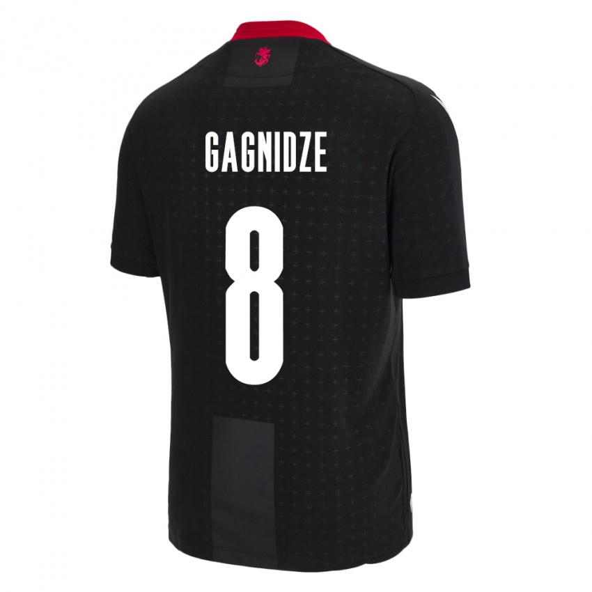 Bambino Maglia Georgia Luka Gagnidze #8 Nero Kit Gara Away 24-26 Maglietta