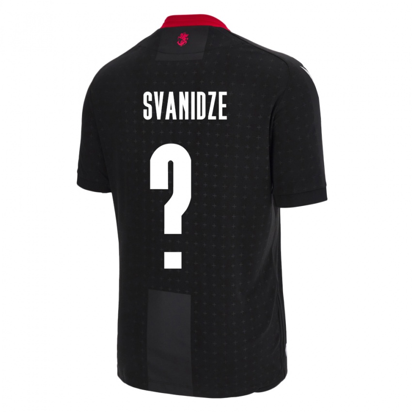 Bambino Maglia Georgia Murman Svanidze #0 Nero Kit Gara Away 24-26 Maglietta