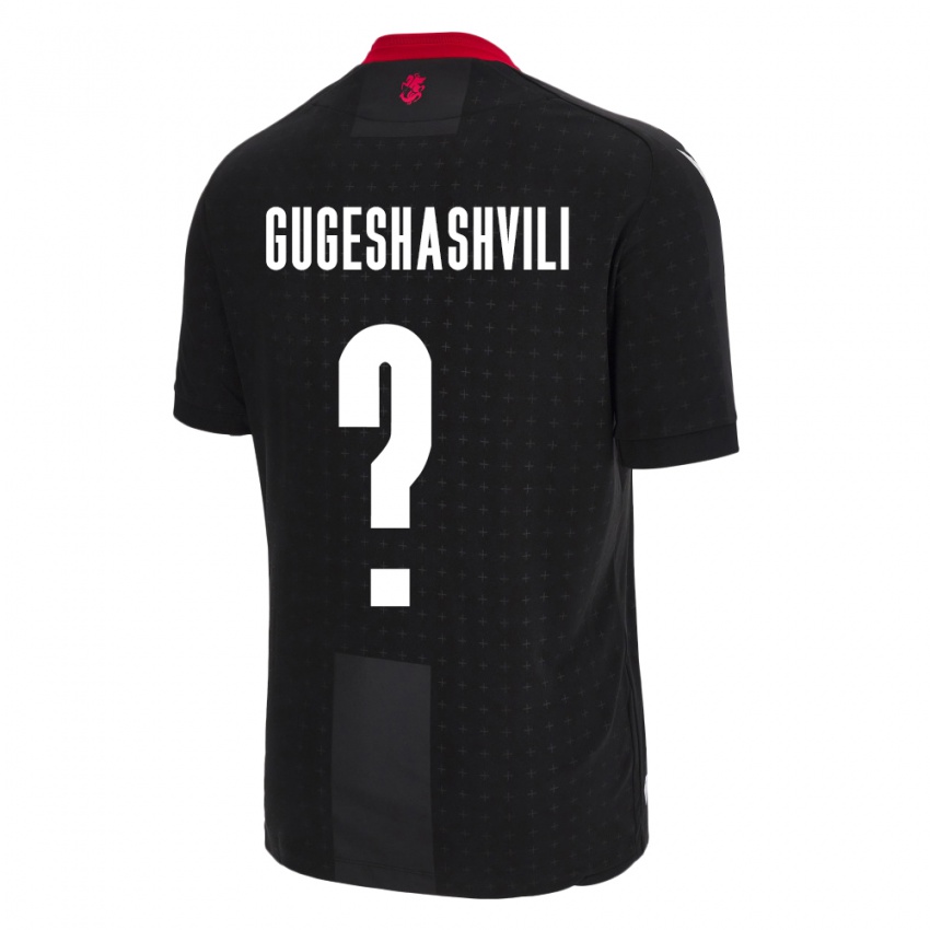 Bambino Maglia Georgia Zaza Gugeshashvili #0 Nero Kit Gara Away 24-26 Maglietta