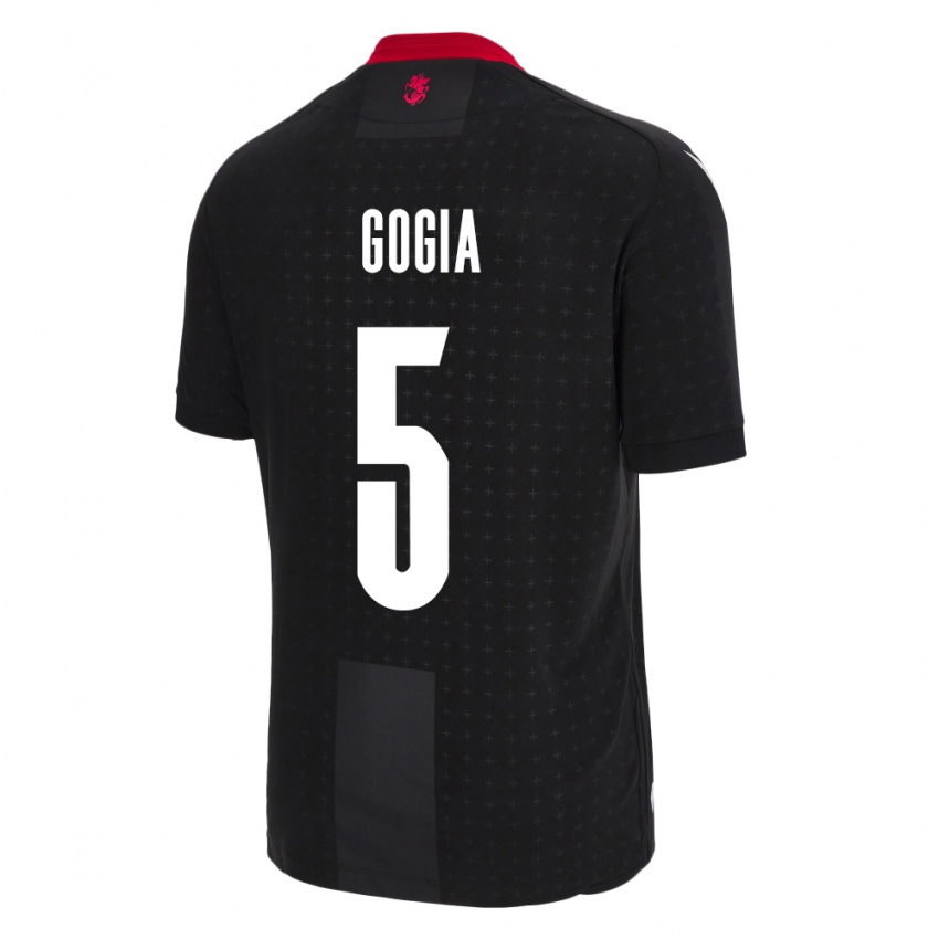 Bambino Maglia Georgia Gigi Gogia #5 Nero Kit Gara Away 24-26 Maglietta