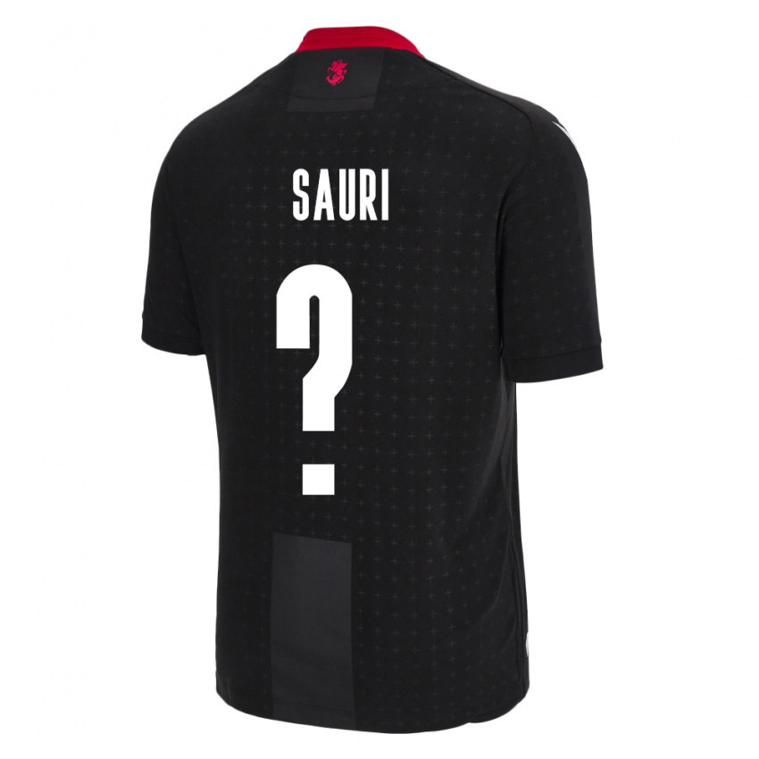 Bambino Maglia Georgia Mate Sauri #0 Nero Kit Gara Away 24-26 Maglietta