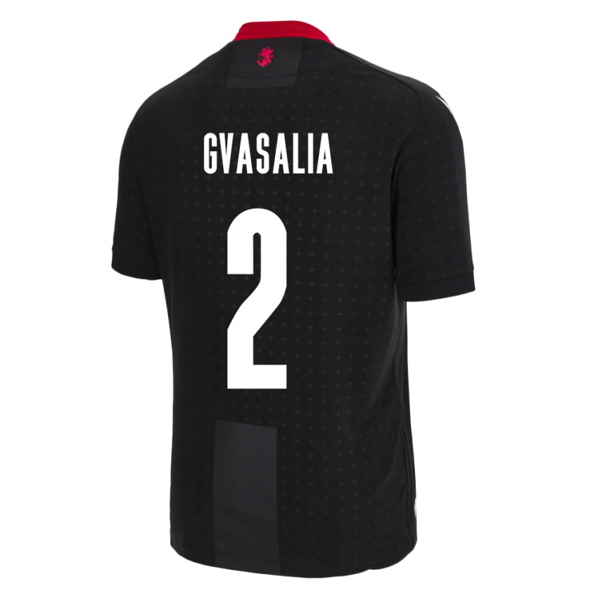 Bambino Maglia Georgia Giorgi Gvasalia #2 Nero Kit Gara Away 24-26 Maglietta