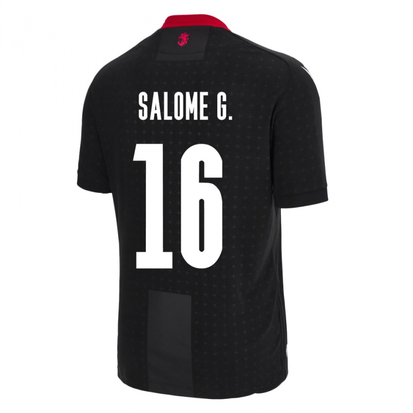 Bambino Maglia Georgia Salome Gasviani #16 Nero Kit Gara Away 24-26 Maglietta