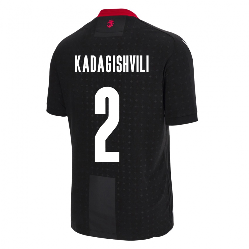 Bambino Maglia Georgia Gvantsa Kadagishvili #2 Nero Kit Gara Away 24-26 Maglietta