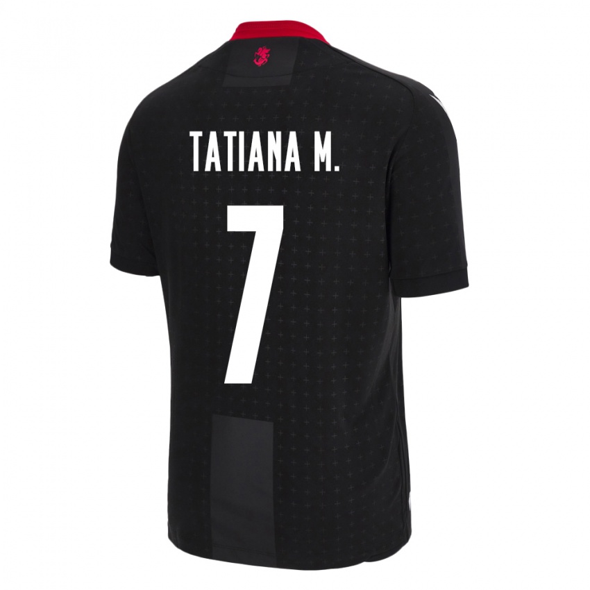 Bambino Maglia Georgia Tatiana Matveeva #7 Nero Kit Gara Away 24-26 Maglietta