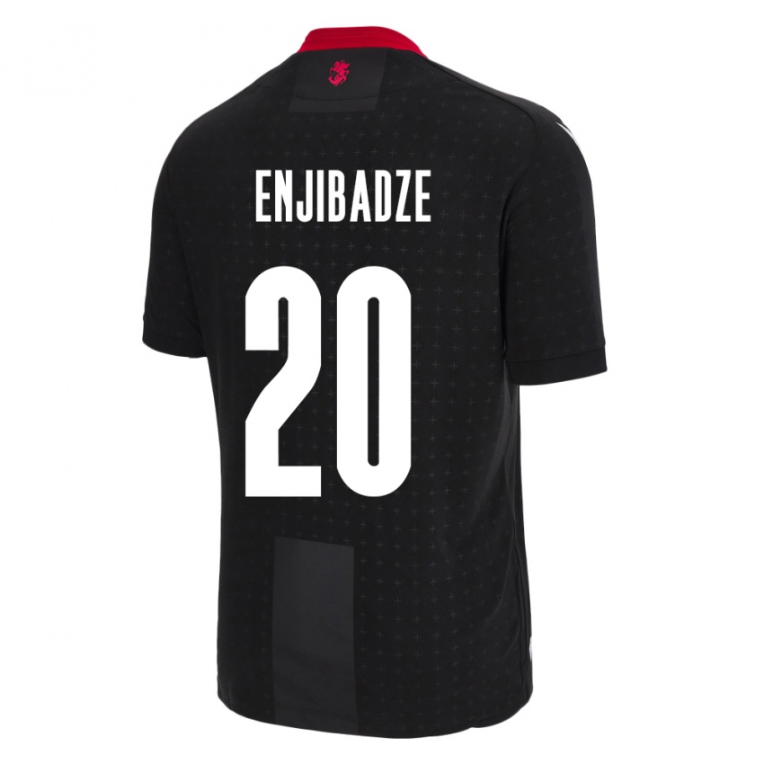 Bambino Maglia Georgia Elene Enjibadze #20 Nero Kit Gara Away 24-26 Maglietta