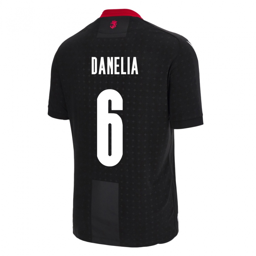 Bambino Maglia Georgia Natia Danelia #6 Nero Kit Gara Away 24-26 Maglietta