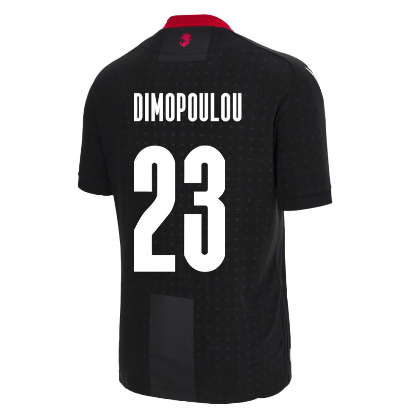 Bambino Maglia Georgia Salomi Dimopoulou #23 Nero Kit Gara Away 24-26 Maglietta