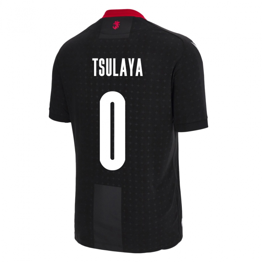 Bambino Maglia Georgia Ana Tsulaya #0 Nero Kit Gara Away 24-26 Maglietta