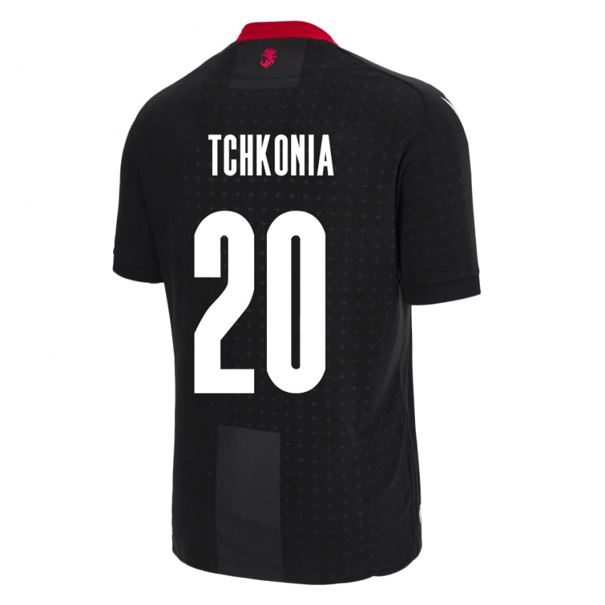 Bambino Maglia Georgia Khatia Tchkonia #20 Nero Kit Gara Away 24-26 Maglietta